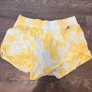 Tommy Hilfiger Yellow Tie-Dye Athletic Shorts
